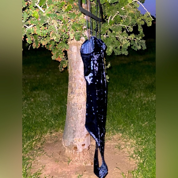 Velvet navy blue Express bodysuit - Picture 3 of 3